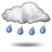 mäßiger Regen