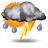 vereinzelte Gewitter